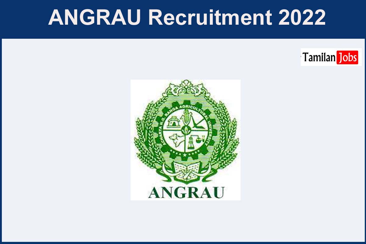 ANGRAU Recruitment 2022
