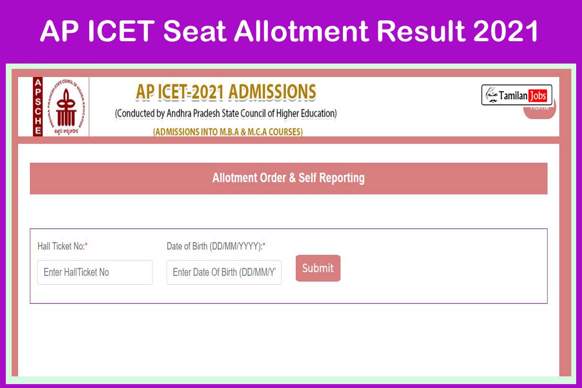 AP ICET Seat Allotment Result 2021