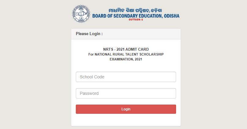 BSE Odisha NRTS Admit Card 2021
