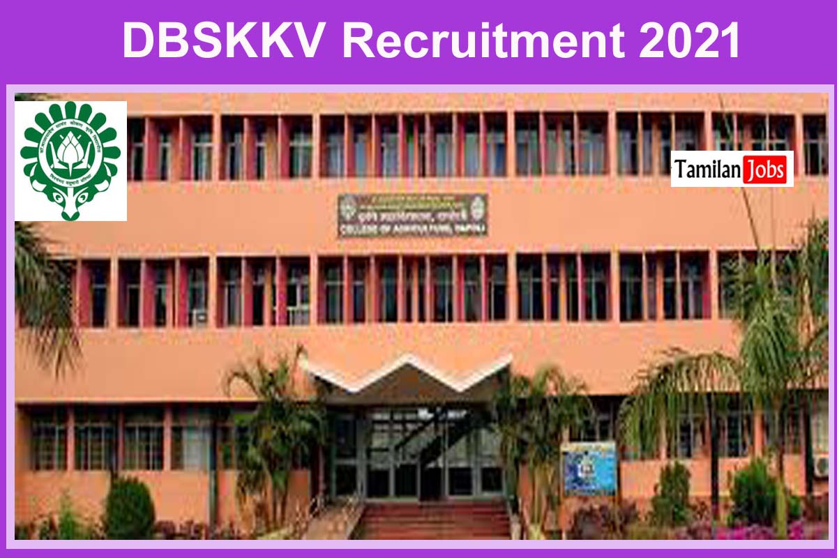 DBSKKV Recruitment 2021