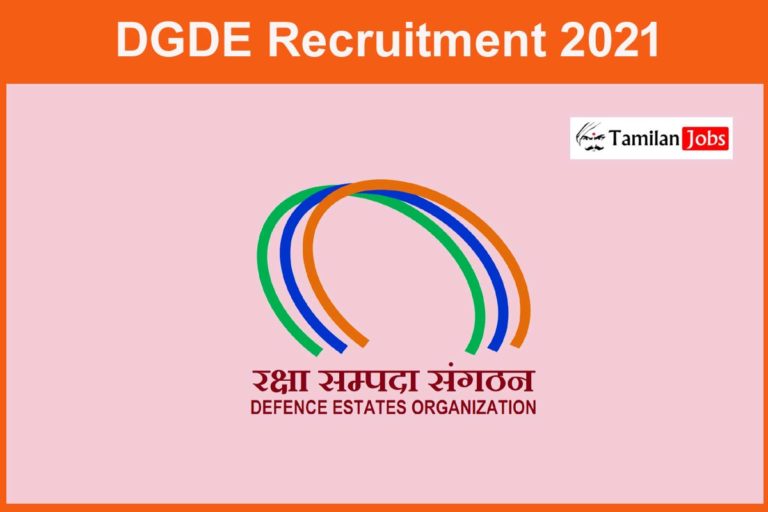 DGDE Recruitment 2021