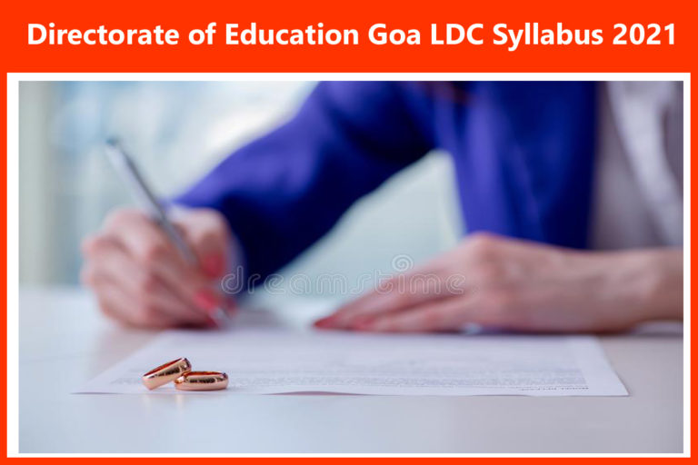 Directorate of Education Goa LDC Syllabus 2021