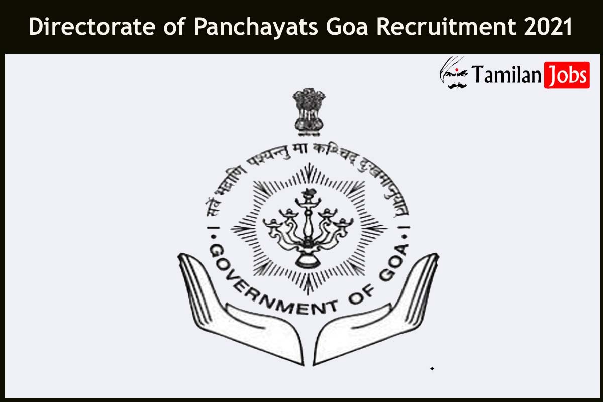 Directorate of Panchayats Goa Recruitment 2021