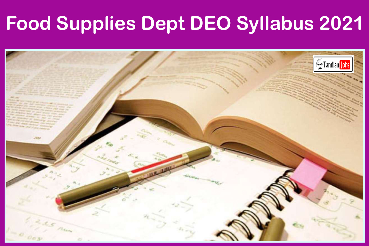 Food Supplies Dept DEO Syllabus 2021