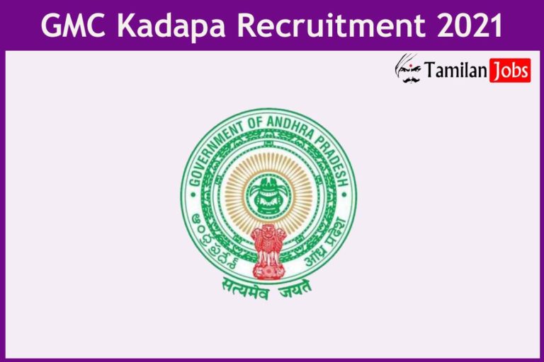 GMC Kadapa Recruitment 2021