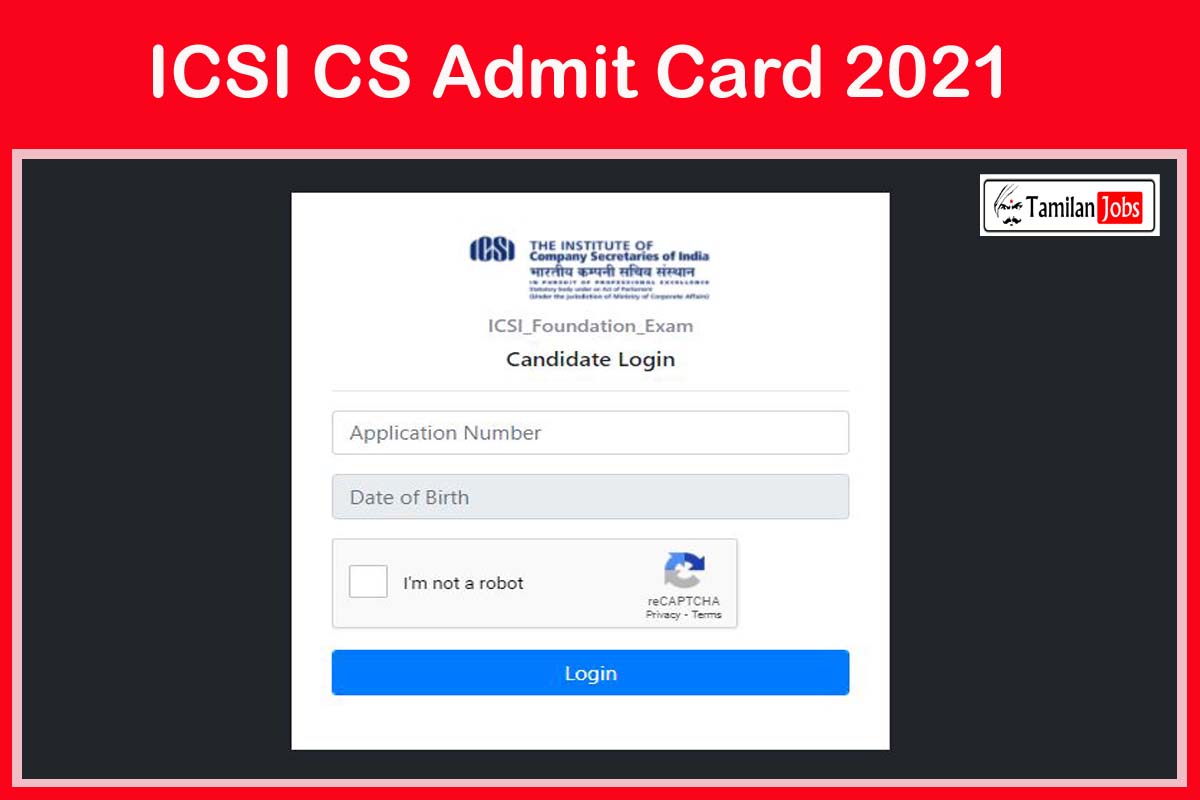 ICSI CS Admit Card 2021