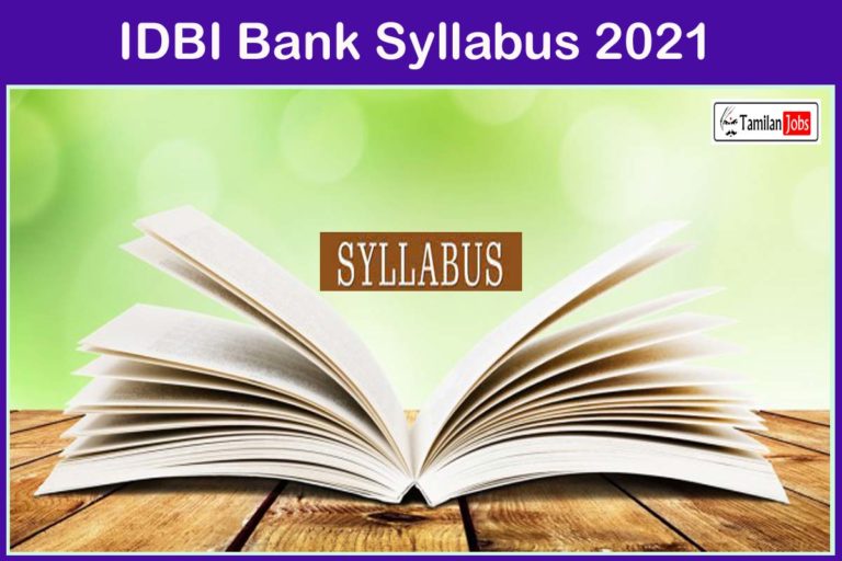 IDBI Bank Syllabus 2021