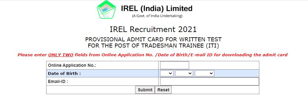 IREL Graduate Trainee Admit Card 2021