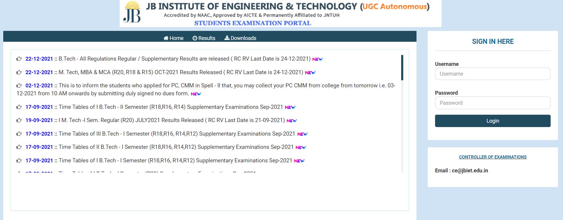 JBIET Results 2021