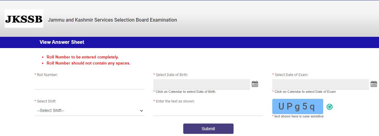 JKSSB Junior Statistical Assistant Answer Key 2021