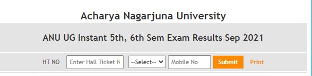 Manabadi ANU UG Instant Exam Results 2021
