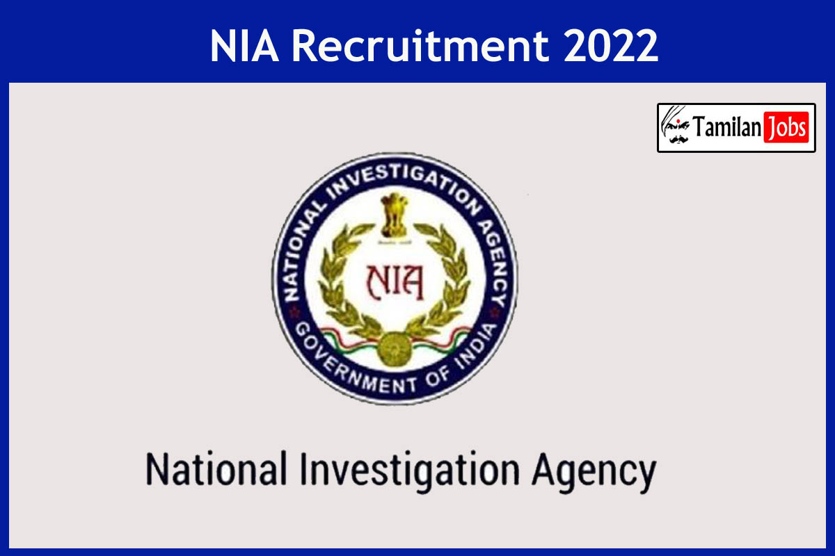 NIA Recruitment 2022