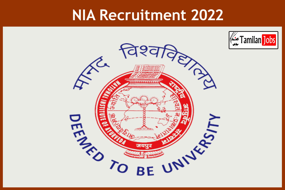 Nia Recruitment 2022