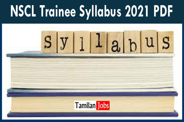 NSCL Trainee Syllabus 2021 PDF