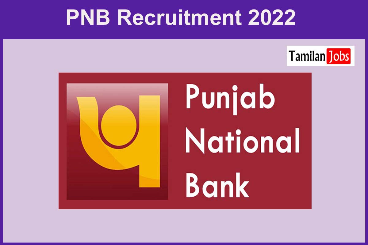 PNB Recruitment 2022 - Tamilan Jobs PNB Recruitment 2022
