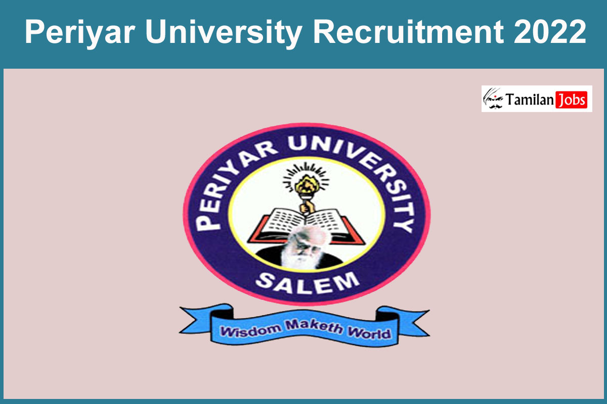 Periyar University Recruitment 2022