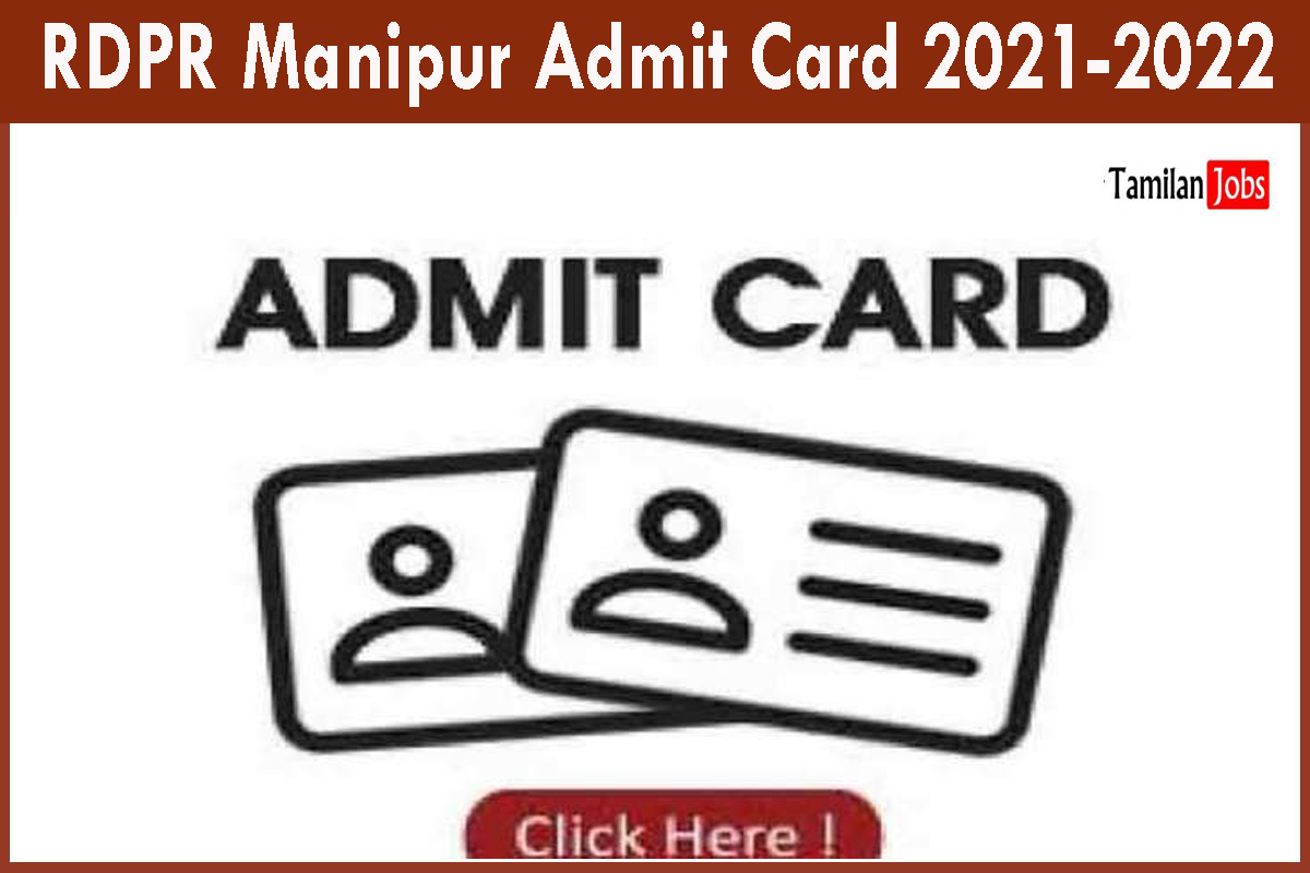 RDPR Manipur Admit Card 2021-2022