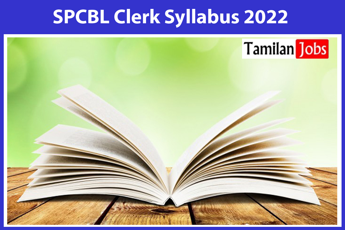 SPCBL Clerk Syllabus 2022