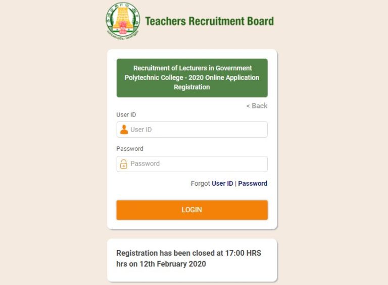 TN TRB Polytechnic Lecturer Hall Ticket 2021 Out @trb.tn.nic.in