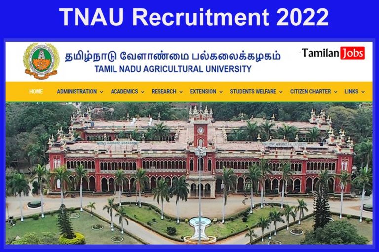 TNAU Recruitment 2022