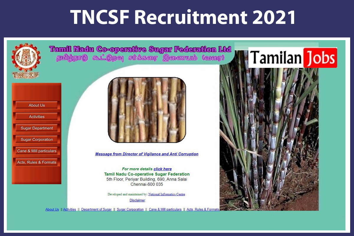 TNCSF Recruitment 2021