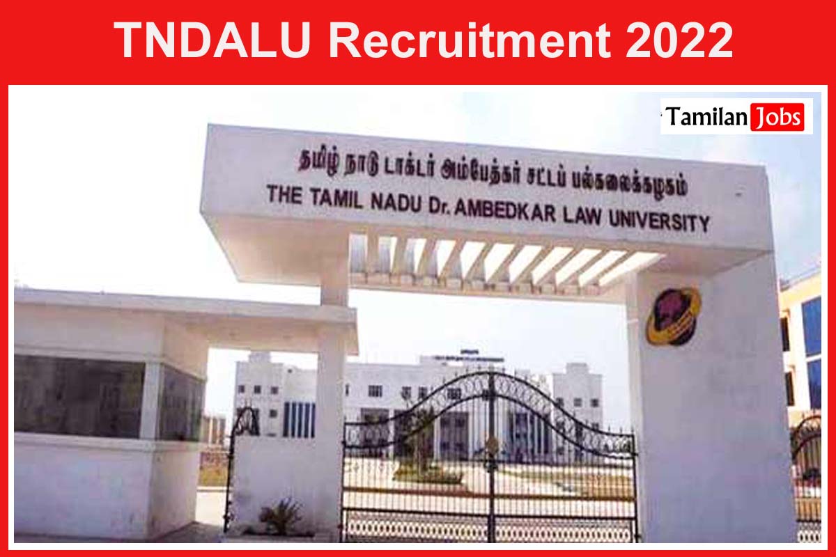 TNDALU Recruitment 2022