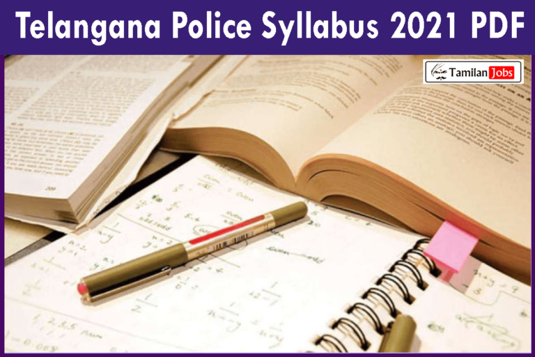 Telangana Police Syllabus 2021 PDF