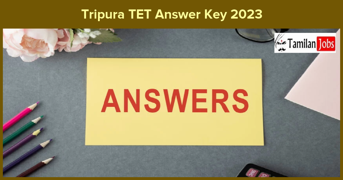 Tripura TET Answer Key 2023