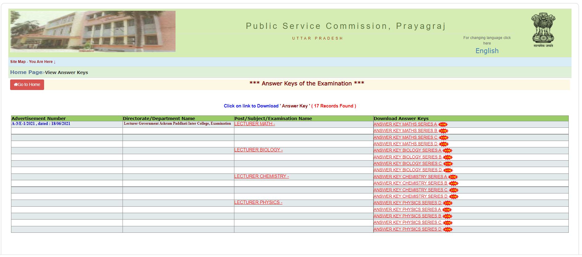 Uppsc Lecturer Answer Key 2021