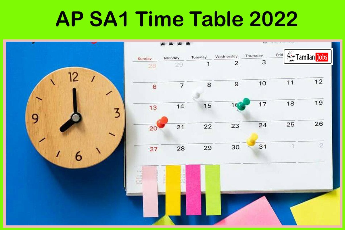 Ap Sa1 Time Table 2022