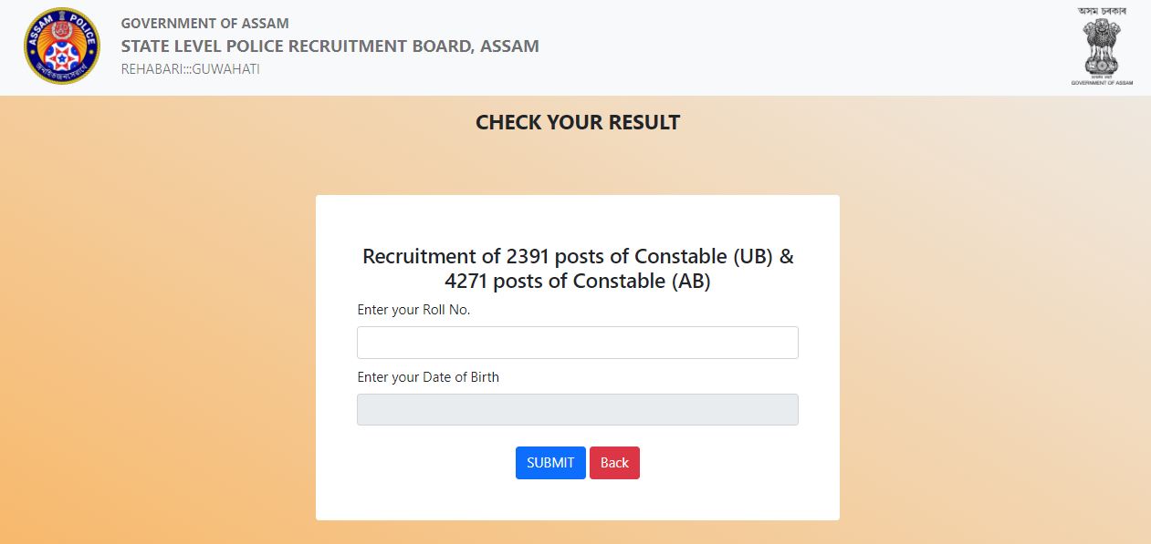 Assam Constable AB UB PET PST Result 2022