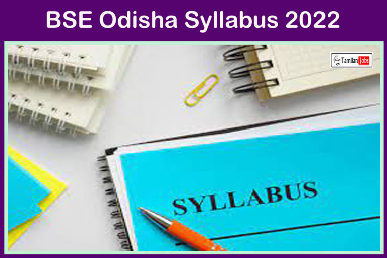BSE Odisha Syllabus 2022