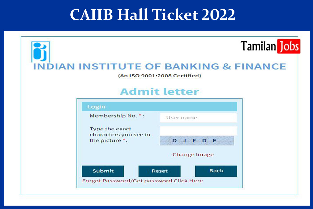 Caiib Hall Ticket 2022