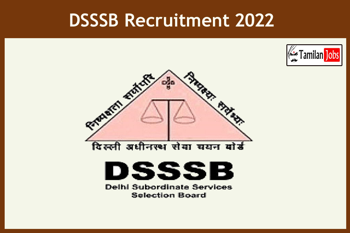 Dsssb Recruitment 2022