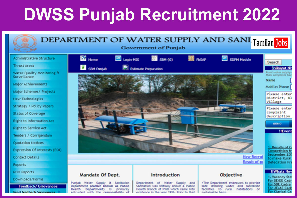 DWSS Punjab Recruitment 2022