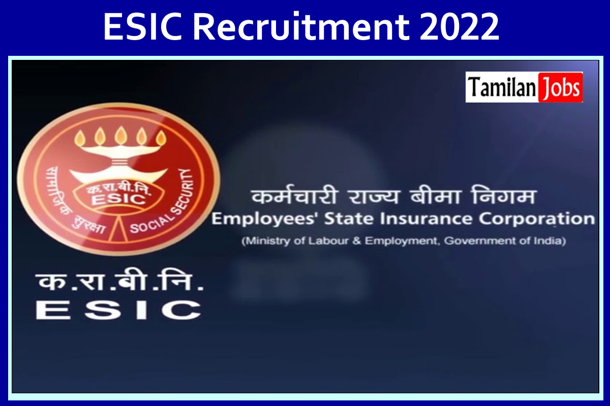 Esic Recruitment 2022