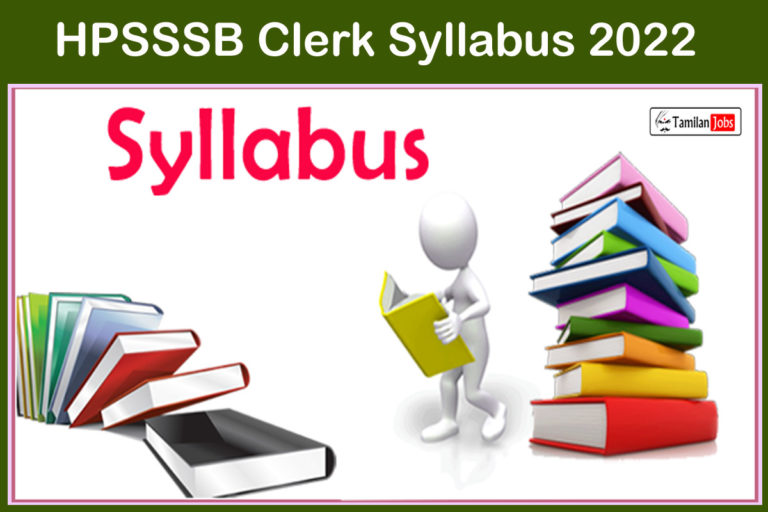 HPSSSB Clerk Syllabus 2022