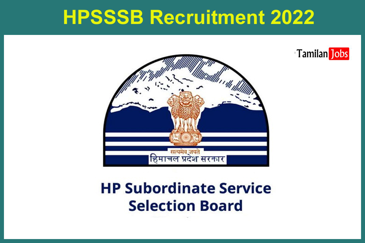 Hpsssb Recruitment 2022