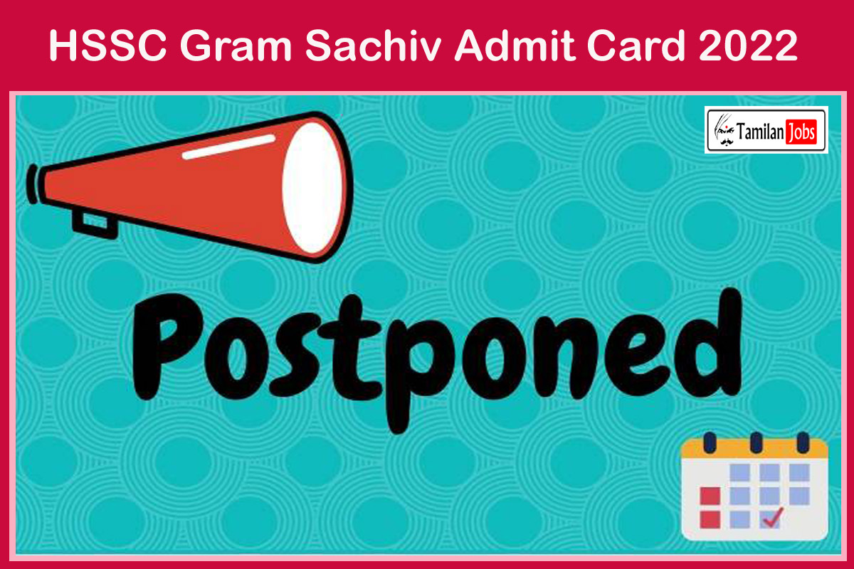 HSSC Gram Sachiv Admit Card 2022