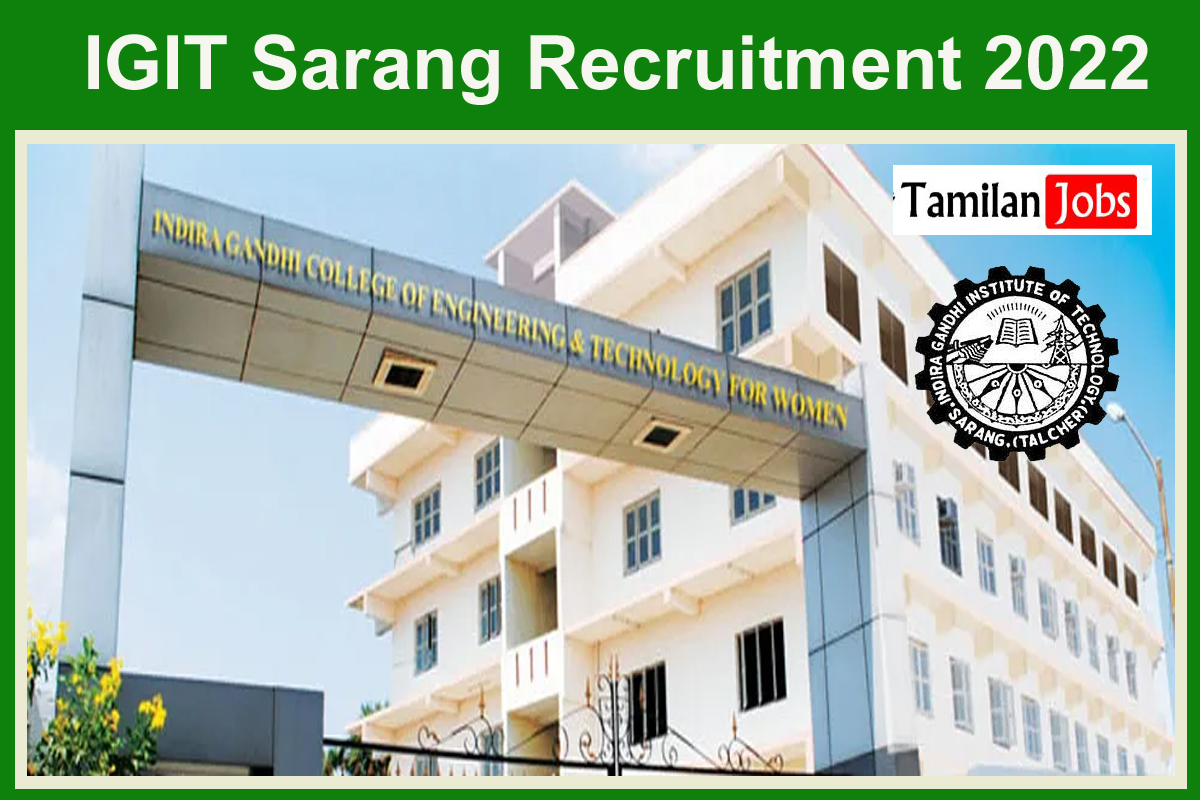 IGIT Sarang Recruitment 2022