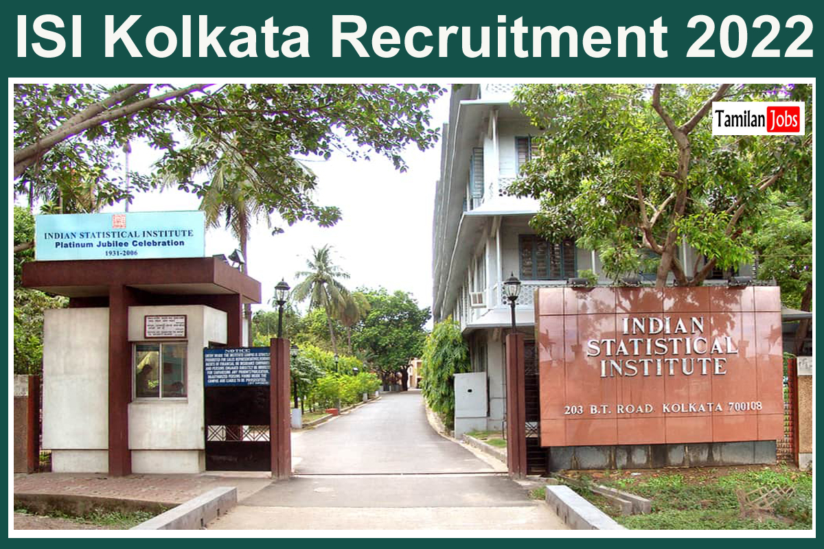 ISI Kolkata Recruitment 2022