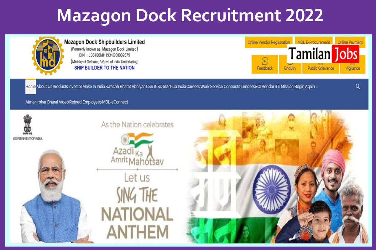 Mazagon Dock Recruitment 2022