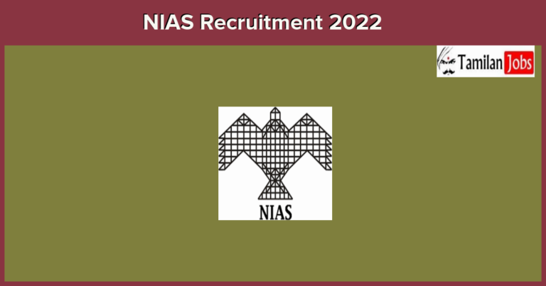 NIAS Recruitment 2022 – Apply Various JRF, Project Associate Posts through an Email
