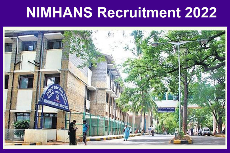 NIMHANS Recruitment 2022
