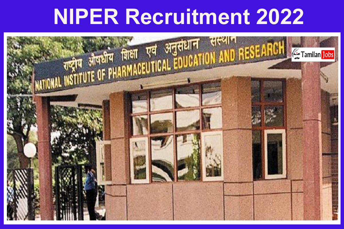 NIPER Recruitment 2022