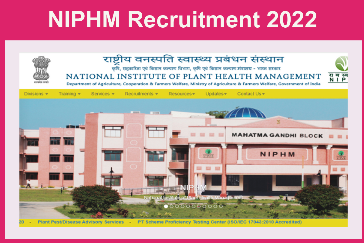 NIPHM Recruitment 2022