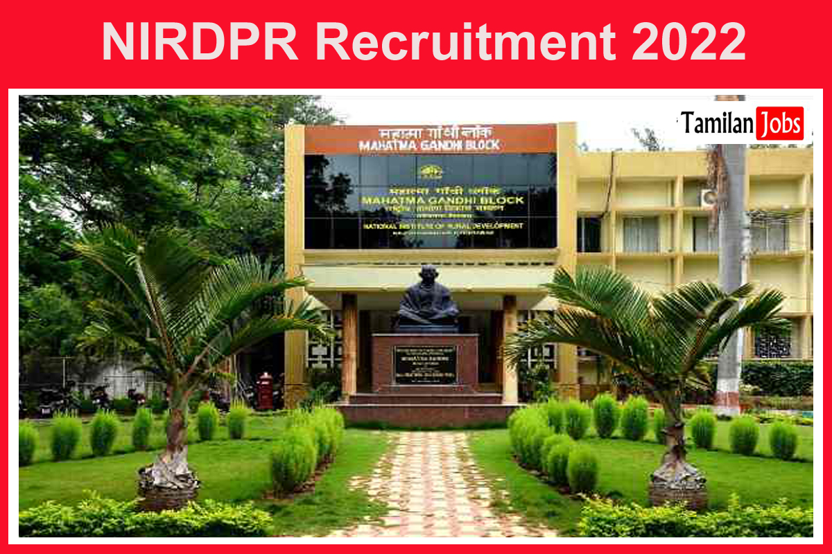 Nirdpr Recruitment 2022