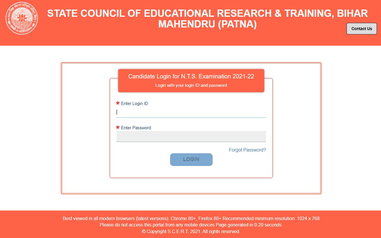 NTSE Bihar Admit Card 2022