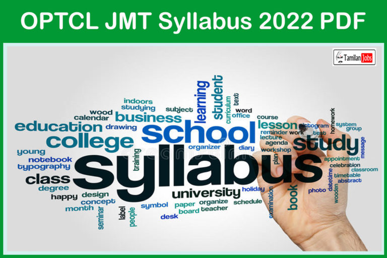 OPTCL JMT Syllabus 2022 PDF