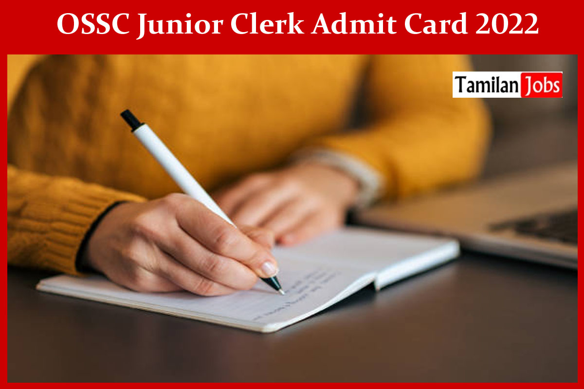 Ossc Junior Clerk Admit Card 2022
